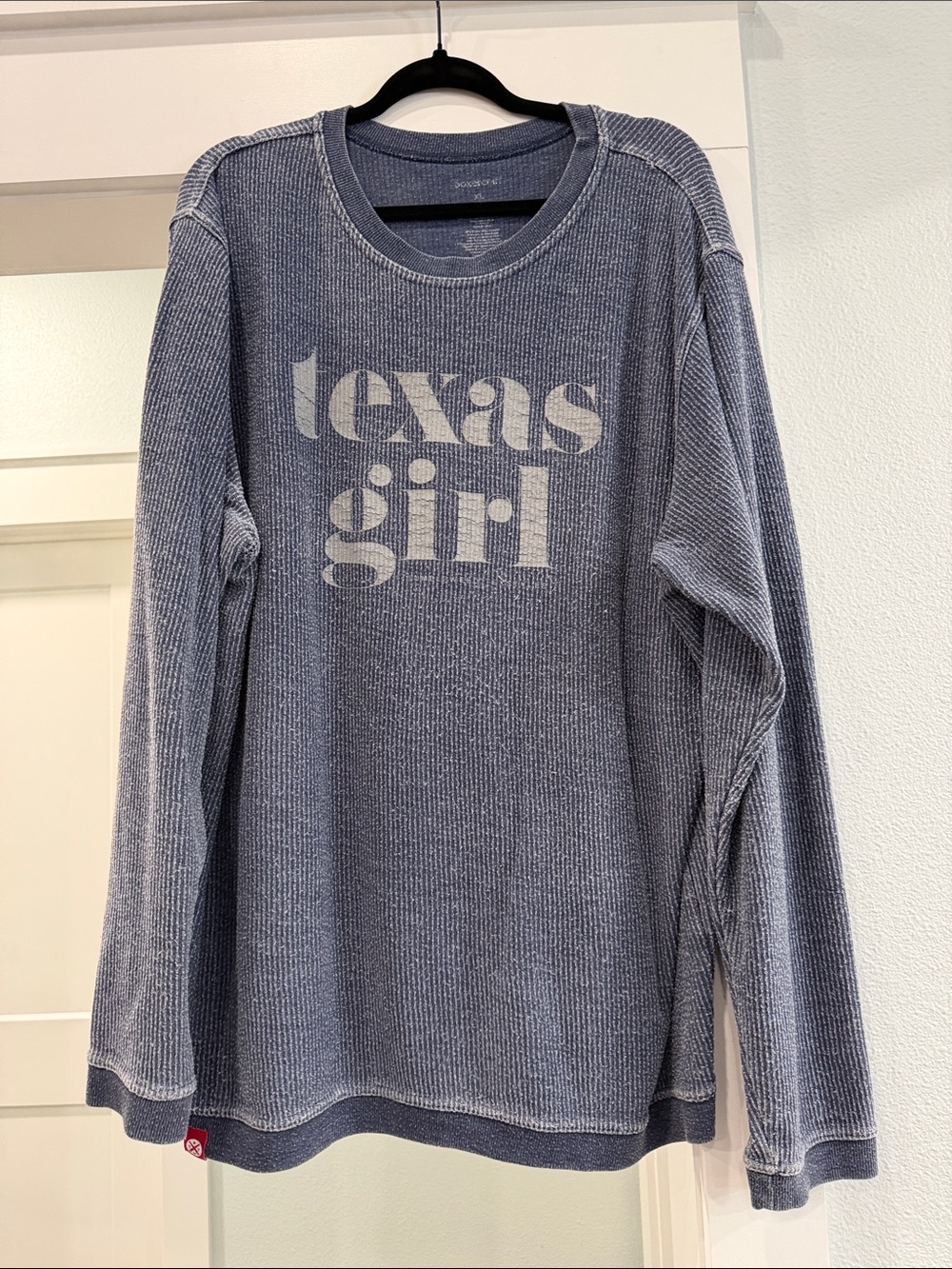 boxercraft Blue 'texas girl' Long Sleeve Thermal Top
